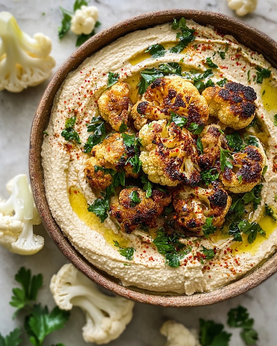Crispy Roasted Cauliflower Hummus Recipe - Recipe Image