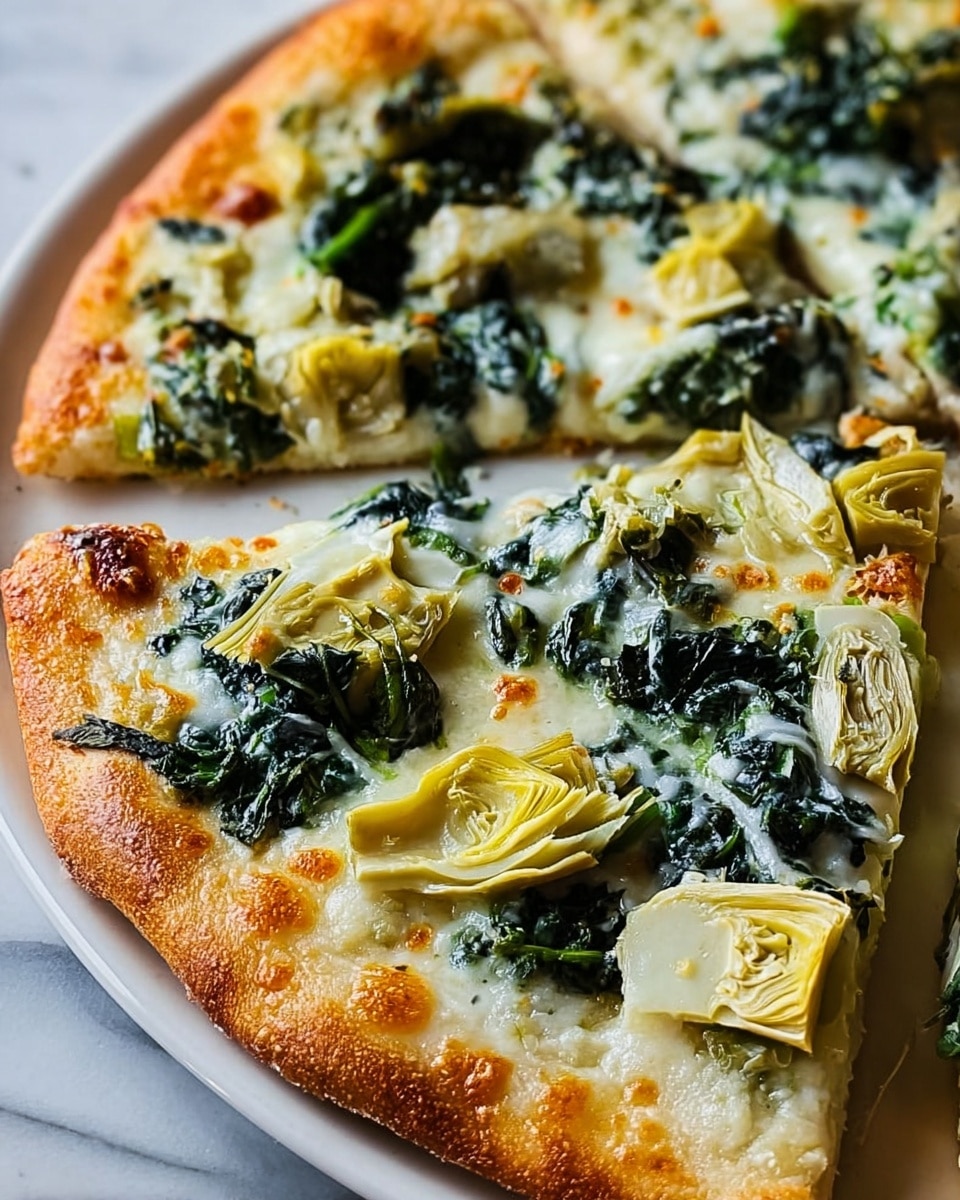 Spinach Artichoke Pizza Recipe - Recipe Image
