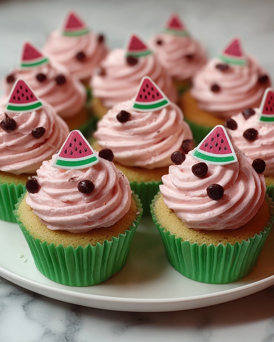 Watermelon Cupcakes Recipe - Recipe Image