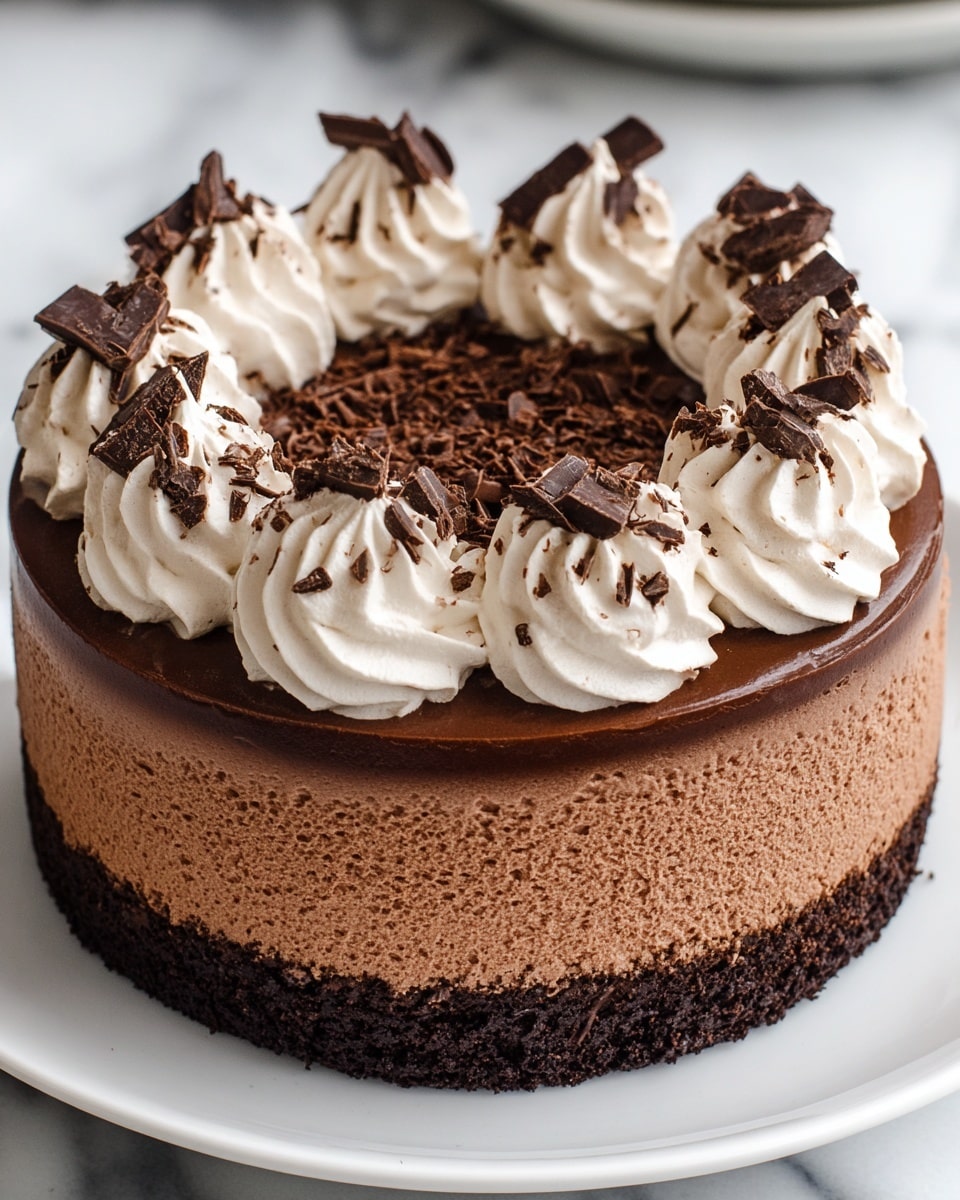 No Bake Chocolate Cheesecake Recipe - Recipe Image