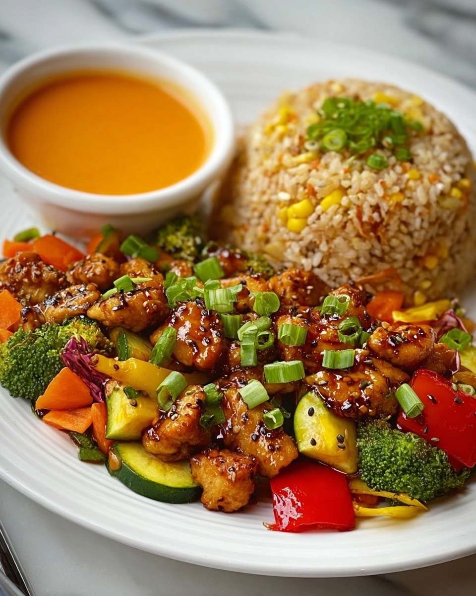 Hibachi Chicken & Veggies with Fried Rice Recipe - Recipe Image