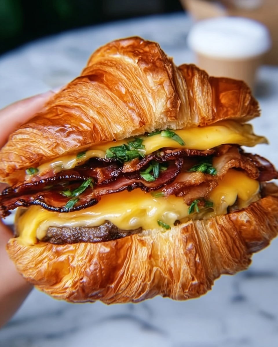 Croissant Cheeseburgers Recipe - Recipe Image