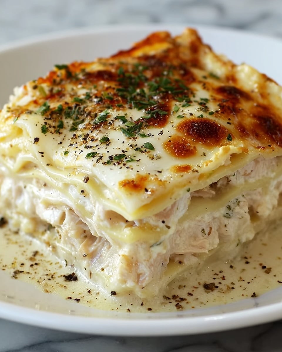 Creamy Chicken Lasagna Recipe - Recipe Image
