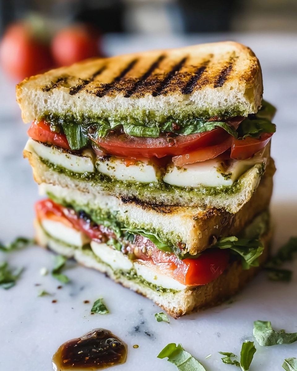 Balsamic Glazed Caprese Panini Supreme Recipe - Recipe Image