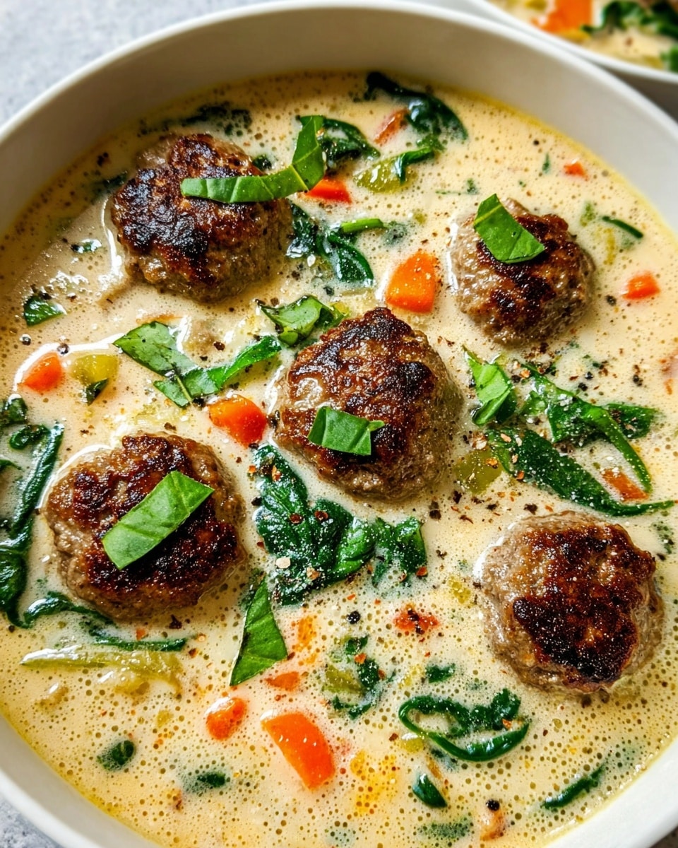 Creamy Italian Meatball Soup Recipe - Recipe Image