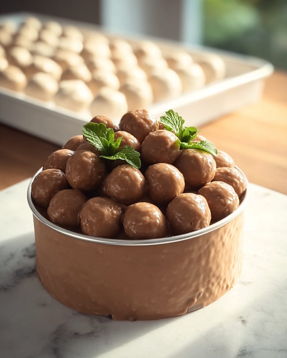 Chocolate-Coated Peanut Butter Balls Recipe - Recipe Image