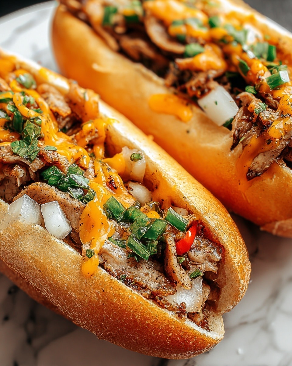 Chicken Cheese Steak Sandwiches Recipe - Recipe Image
