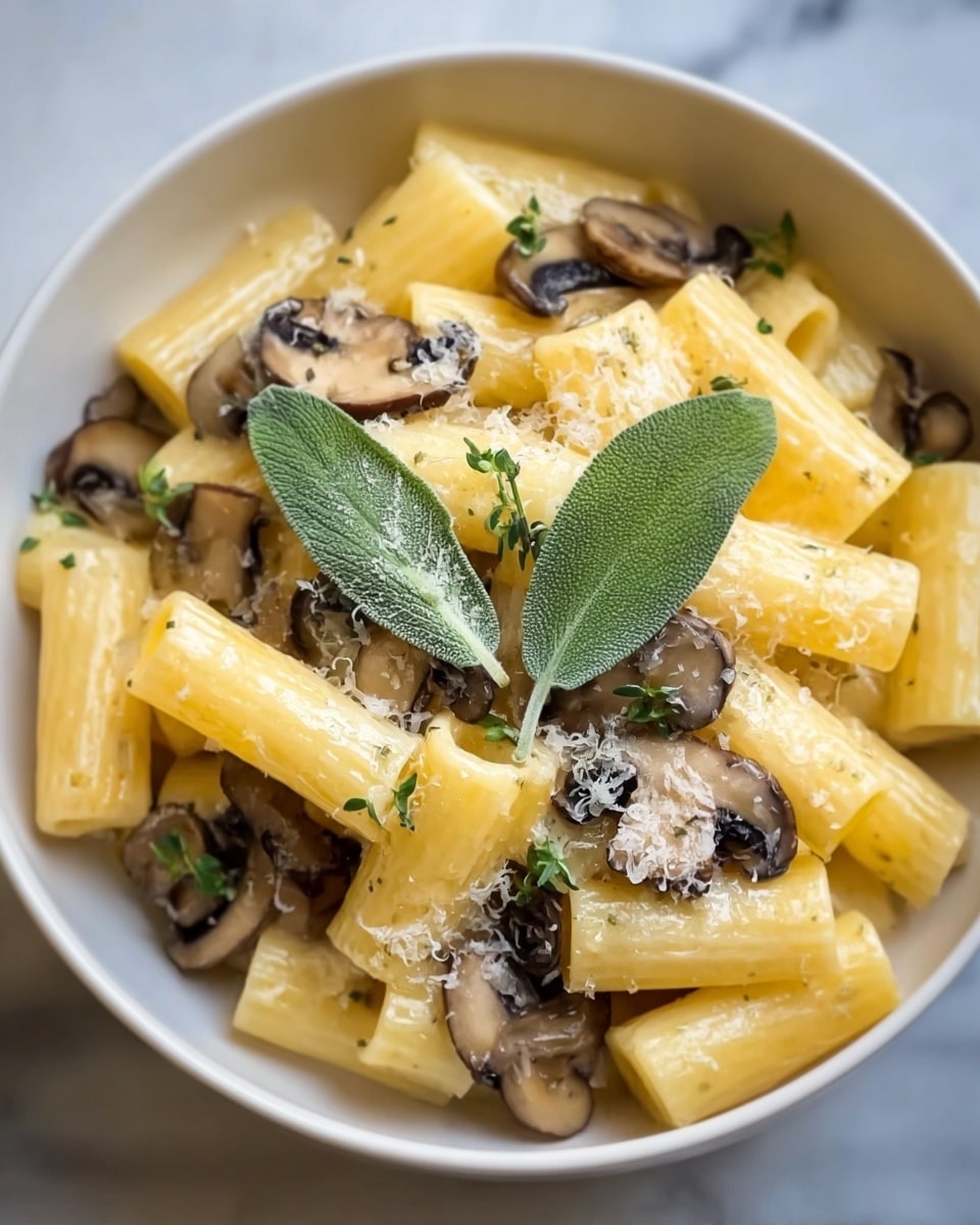 Sage Butter Pasta with Mushrooms Recipe - Recipe Image
