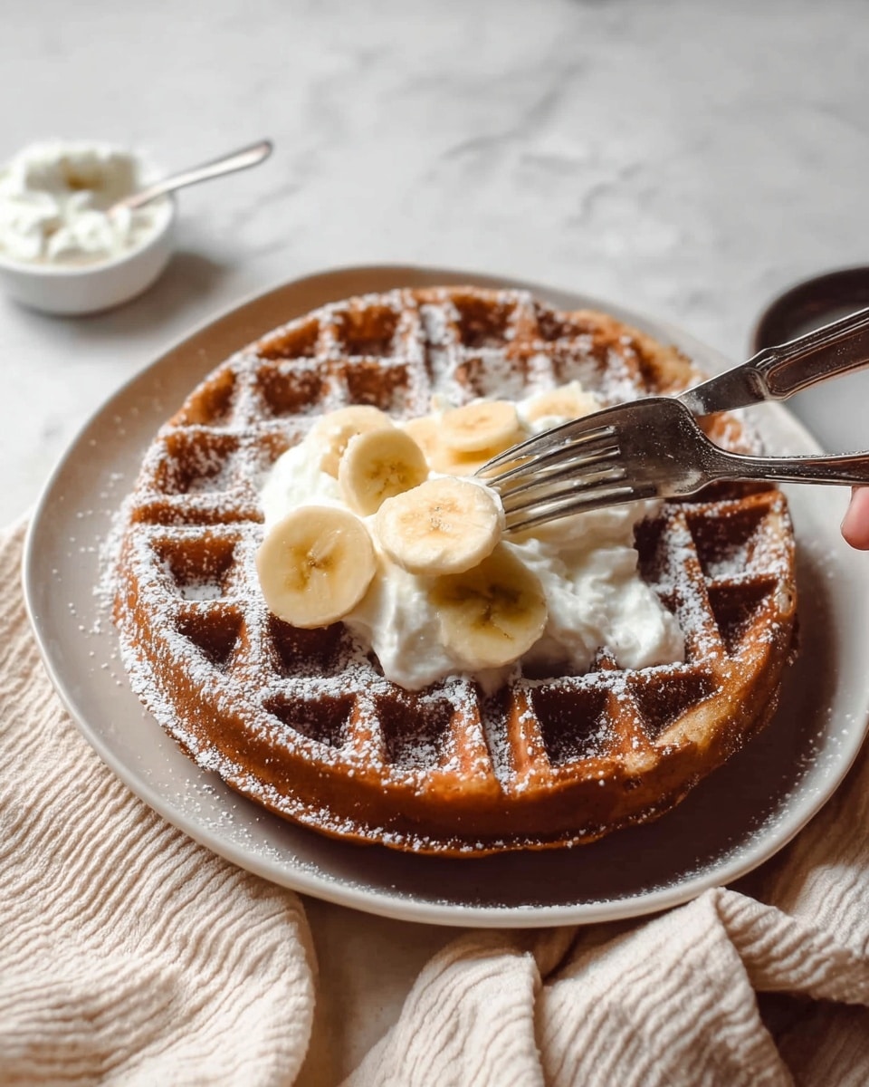 Flourless Banana Oat Waffles Recipe - Recipe Image