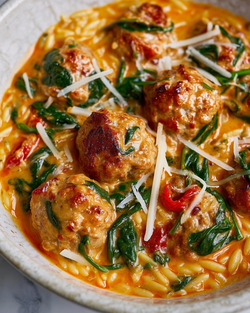 Marry Me Chicken Meatballs with Risoni Recipe - Recipe Image