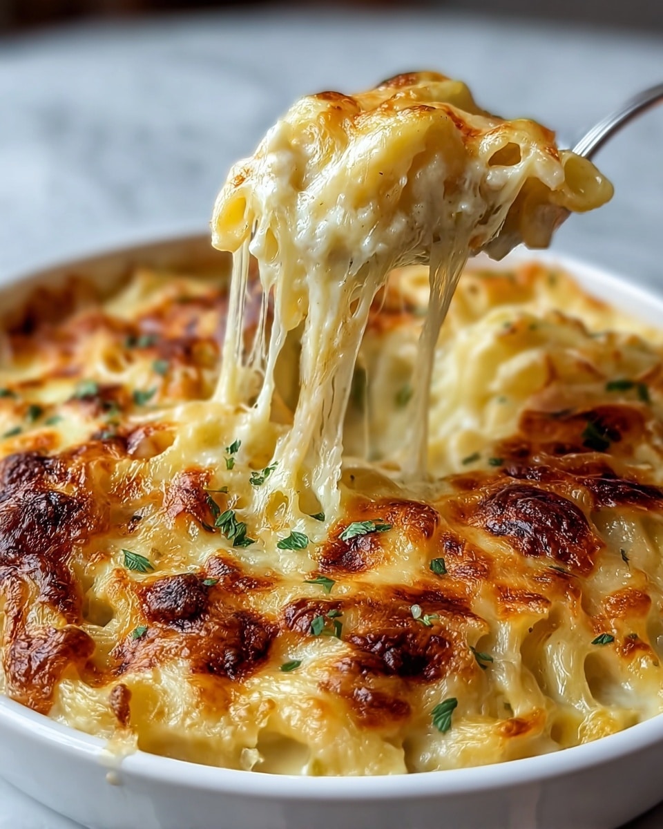 Three-Cheese Baked Macaroni Recipe - Recipe Image