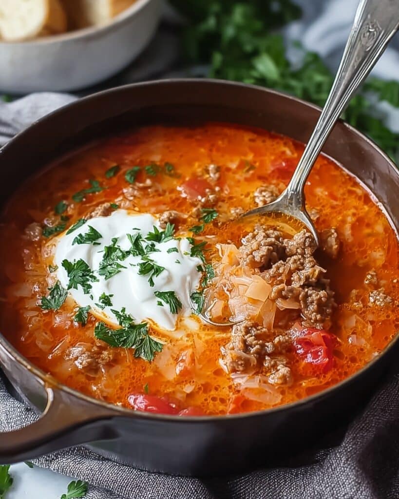 Polish Stuffed Cabbage Soup Recipe