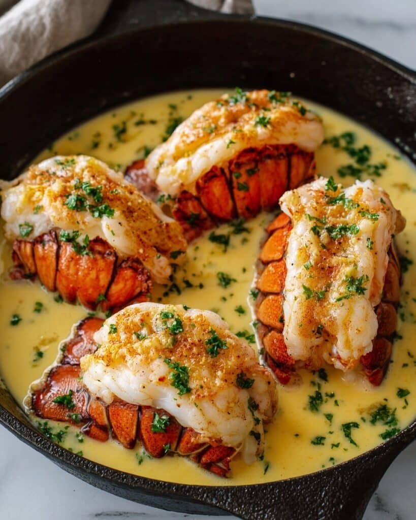 Creamy Garlic Butter Lobster Tails Recipe