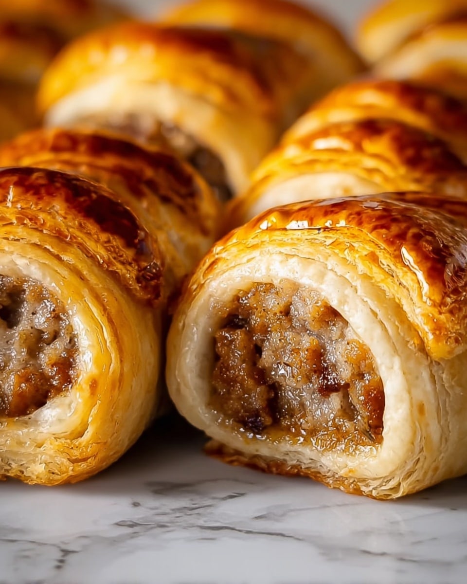 French Onion Sausage Rolls Recipe - Recipe Image