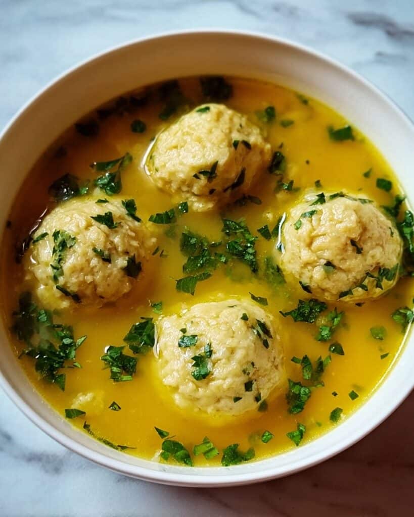 Turmeric Vegetable Matzo Ball Soup Recipe
