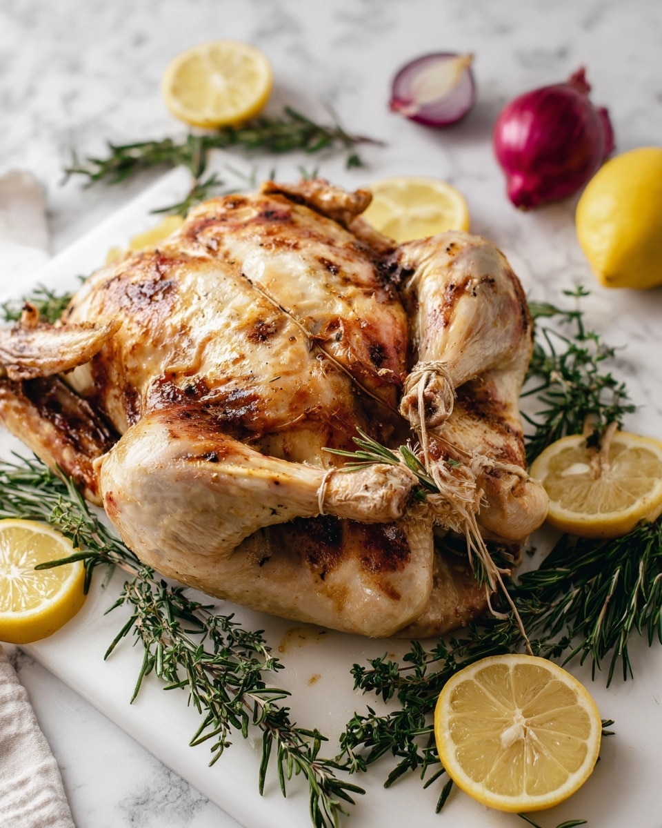 Spatchcocked Roast Turkey with Herbs and Lemon Recipe - Recipe Image