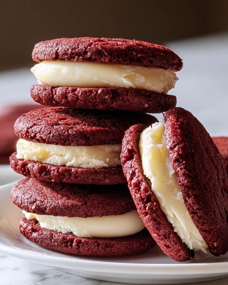 Luscious Red Velvet Cookies with Creamy Cheesecake Filling Recipe