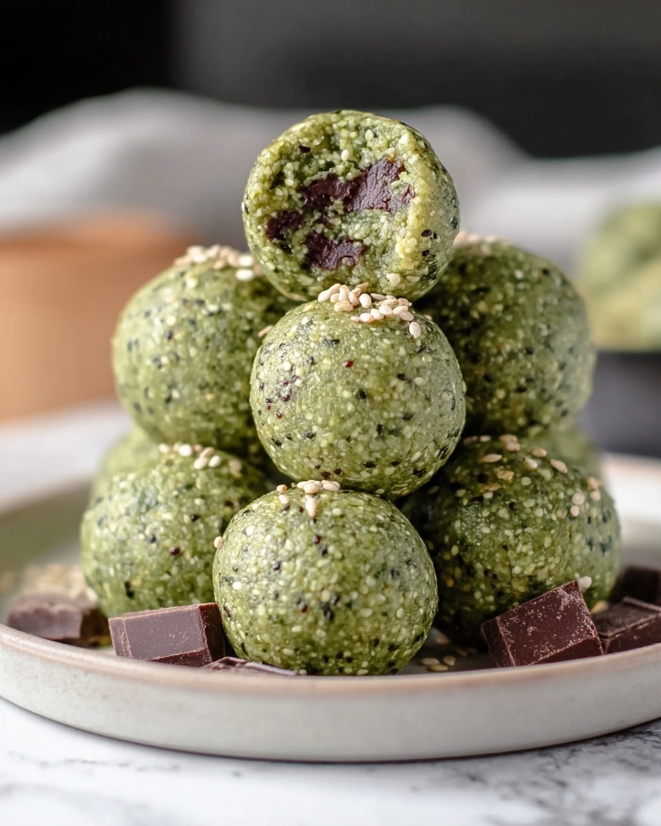 Mint Chocolate Chip Protein Balls Recipe - Recipe Image