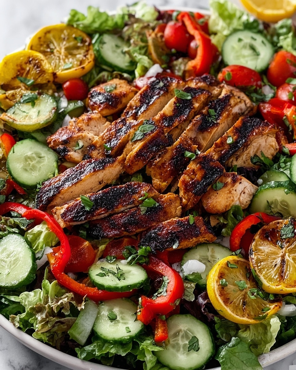 Grilled Chili Lime Chicken Fajita Salad Recipe - Recipe Image