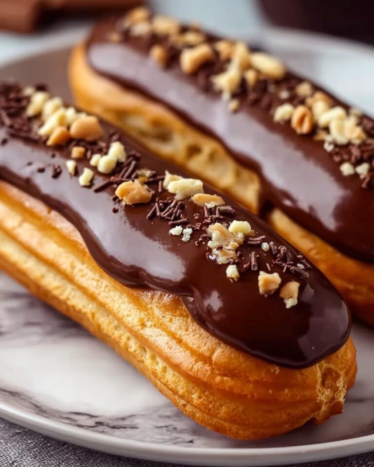 Chocolate Éclairs with Pastry Cream and Chocolate Glaze Recipe