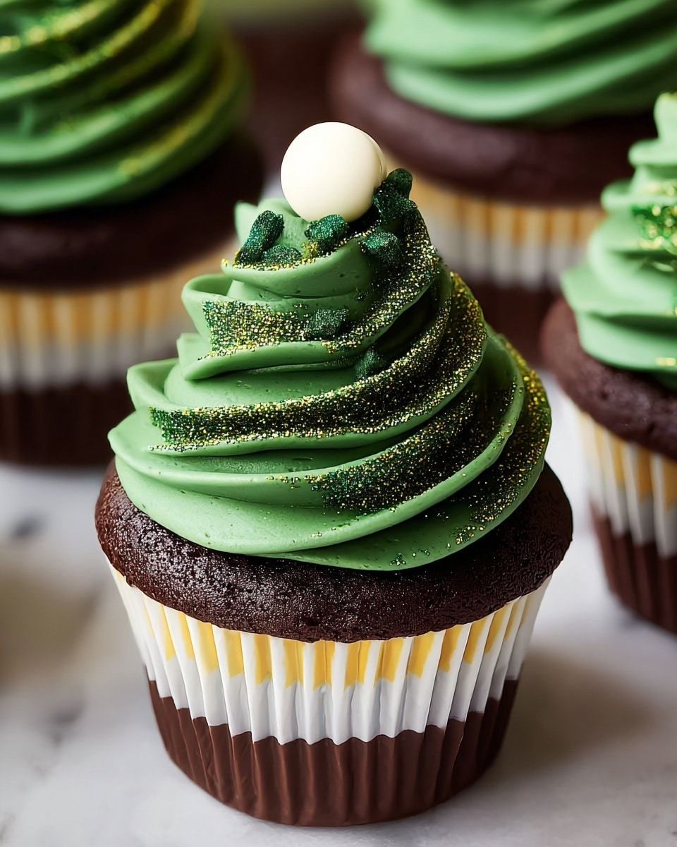 Green Velvet Cupcakes with Cream Cheese Frosting Recipe - Recipe Image