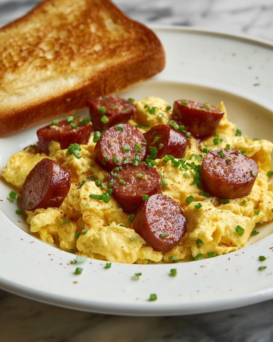 Scrambled Eggs with Polish Kielbasa Recipe - Recipe Image