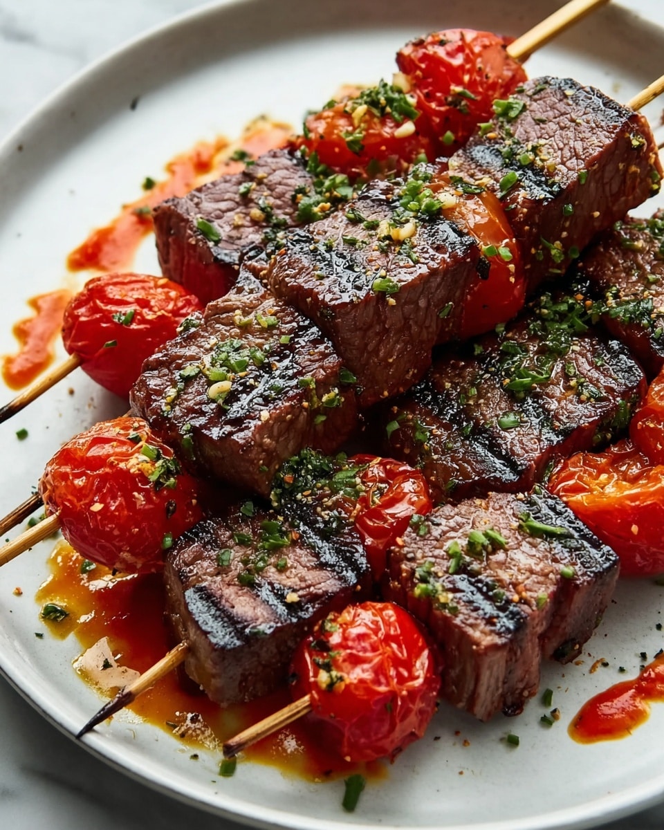 Pizza Steak Skewers Recipe - Recipe Image