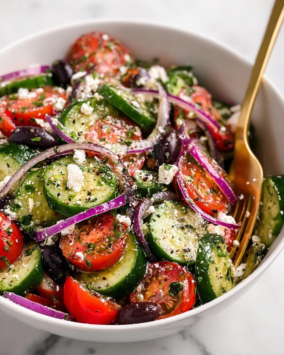 Mediterranean Salad with Feta, Olives, and Fresh Herbs Recipe - Recipe Image