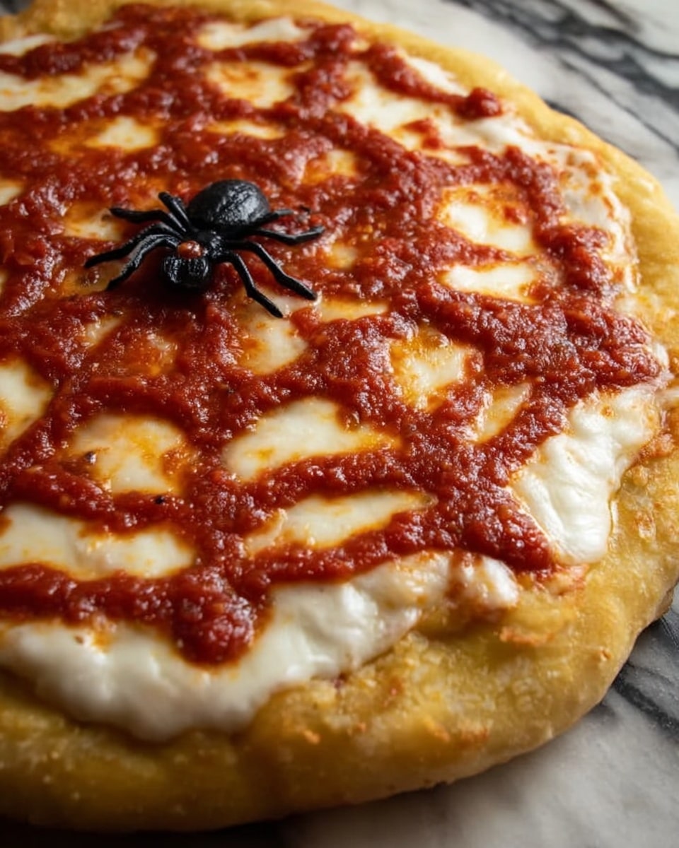 Spiderweb Pizzas Recipe - Recipe Image