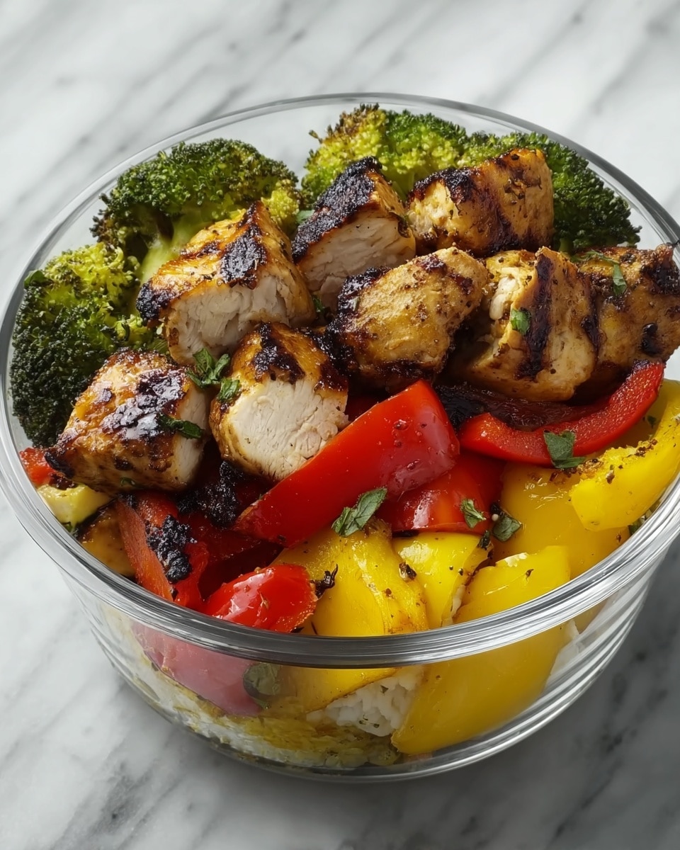 Grilled Chicken with Roasted Vegetables Bowl Recipe - Recipe Image