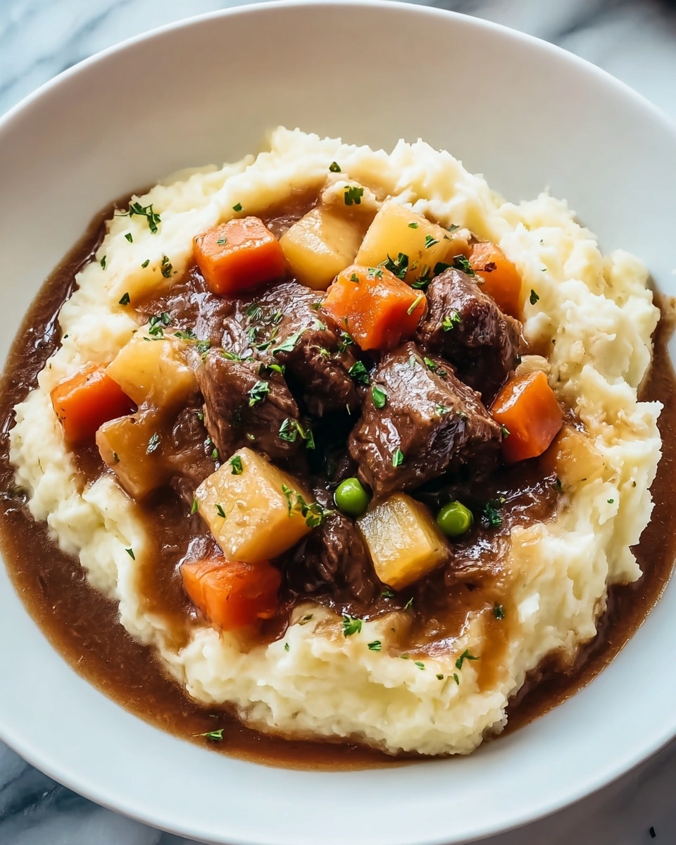 Irish Beef Stew with Mashed Potatoes Recipe - Recipe Image