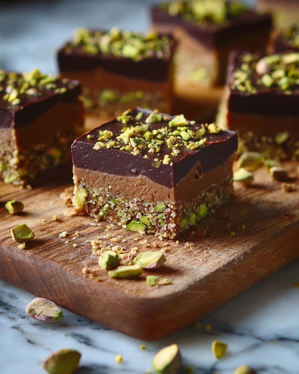 Chocolate and Pistachio Bars Recipe - Recipe Image