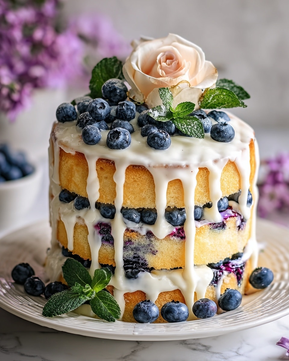 Dreamy Blueberry Shortcake Cake Recipe - Recipe Image