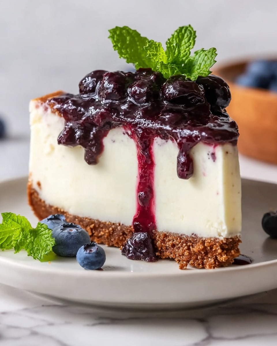 No-Bake Blueberry Cheesecake Recipe - Recipe Image