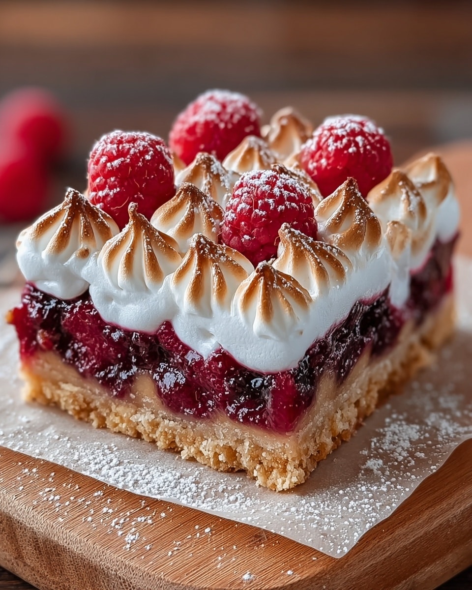 Double Raspberry Meringue Bars Recipe - Recipe Image