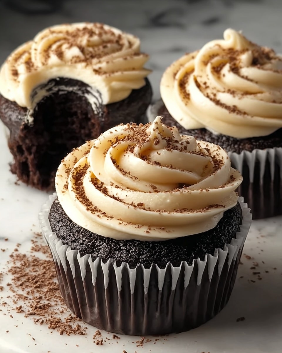 Chocolate Coffee Cream Cupcakes Recipe - Recipe Image