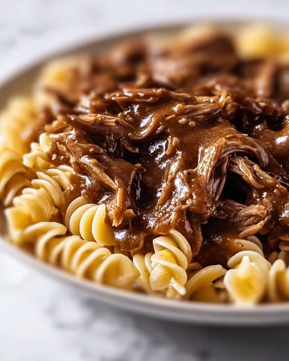 Crock Pot Mississippi Beef Noodles Recipe - Recipe Image