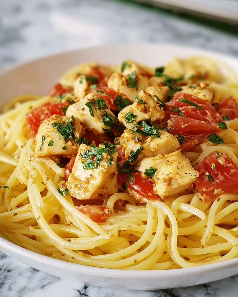 Monterey Chicken Spaghetti: A Cheesy Delight with a Crunchy Topping Recipe - Recipe Image
