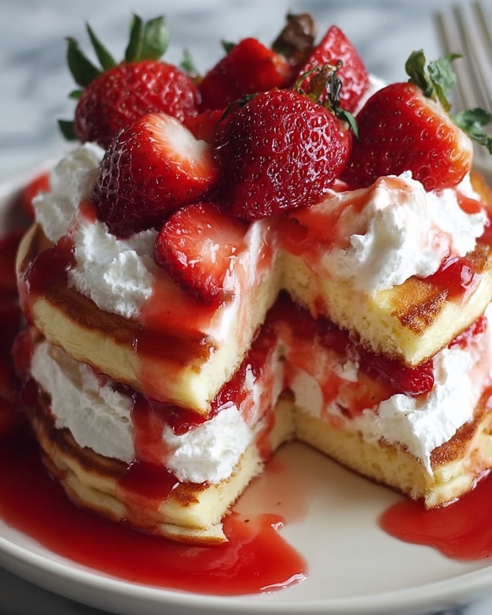 Strawberry Cheesecake Pancakes Recipe - Recipe Image