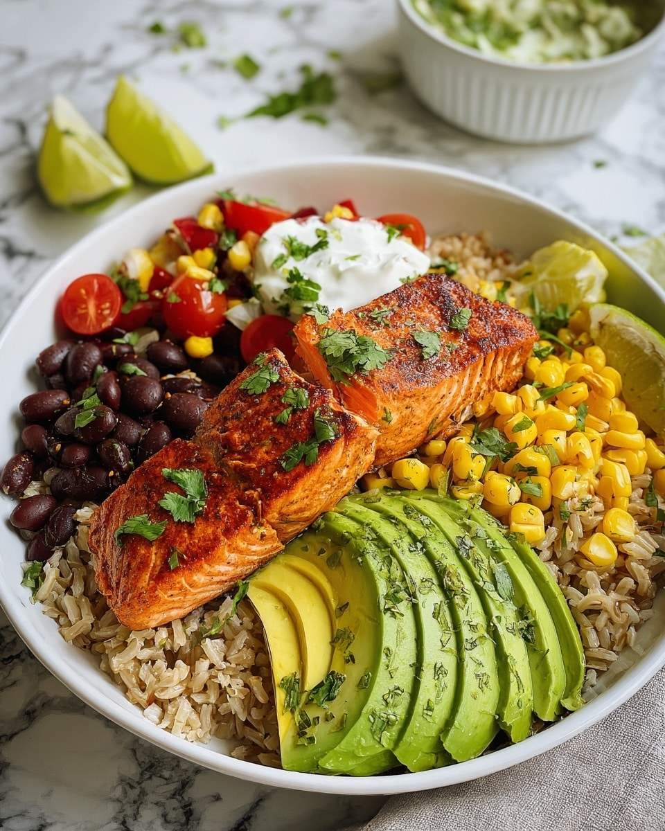 Salmon Burrito Bowl Recipe - Recipe Image