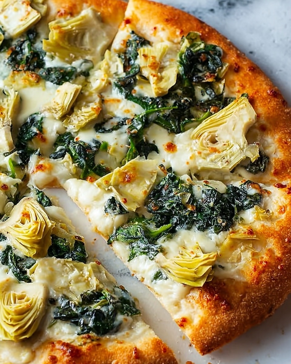 Spinach Artichoke Pizza Recipe - Recipe Image