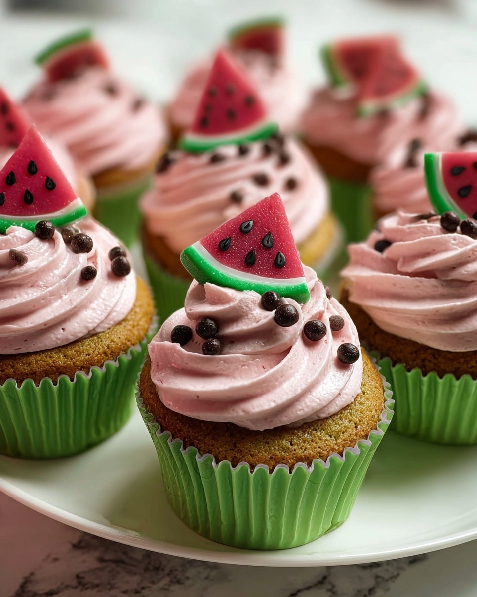 Watermelon Cupcakes Recipe - Recipe Image