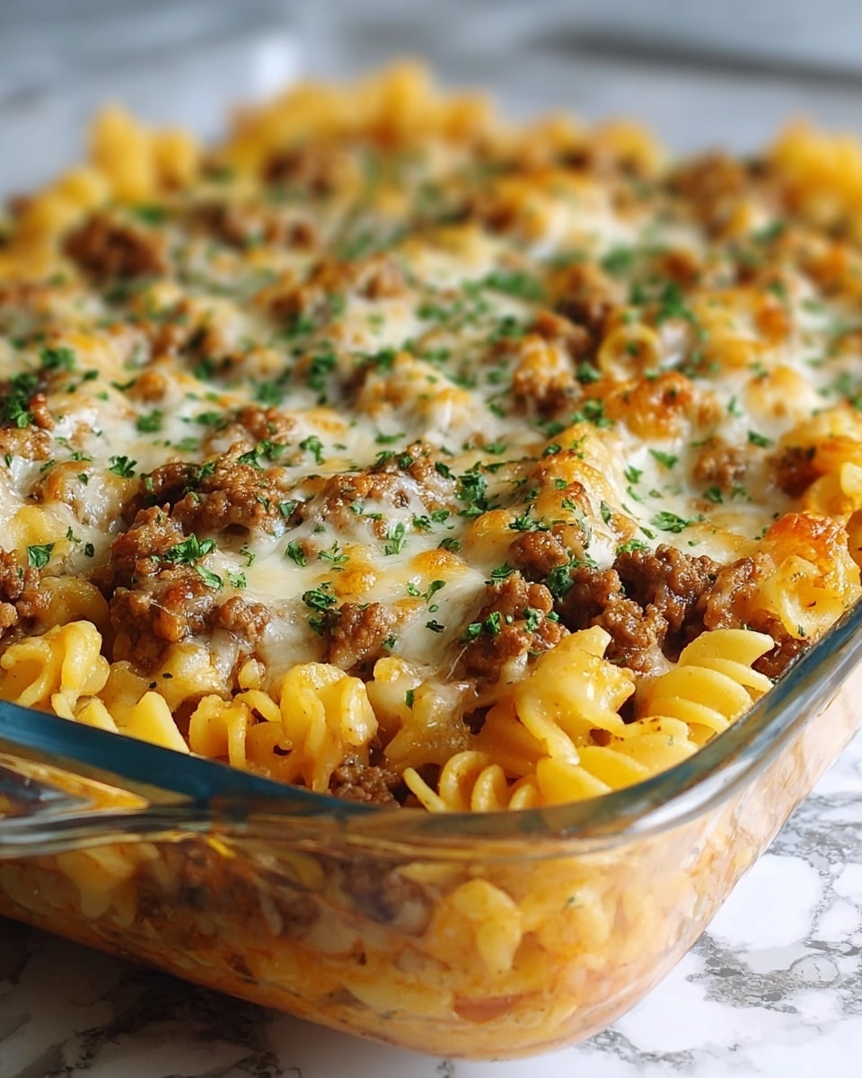 Simple Baked Beef and Pasta Casserole Recipe - Recipe Image