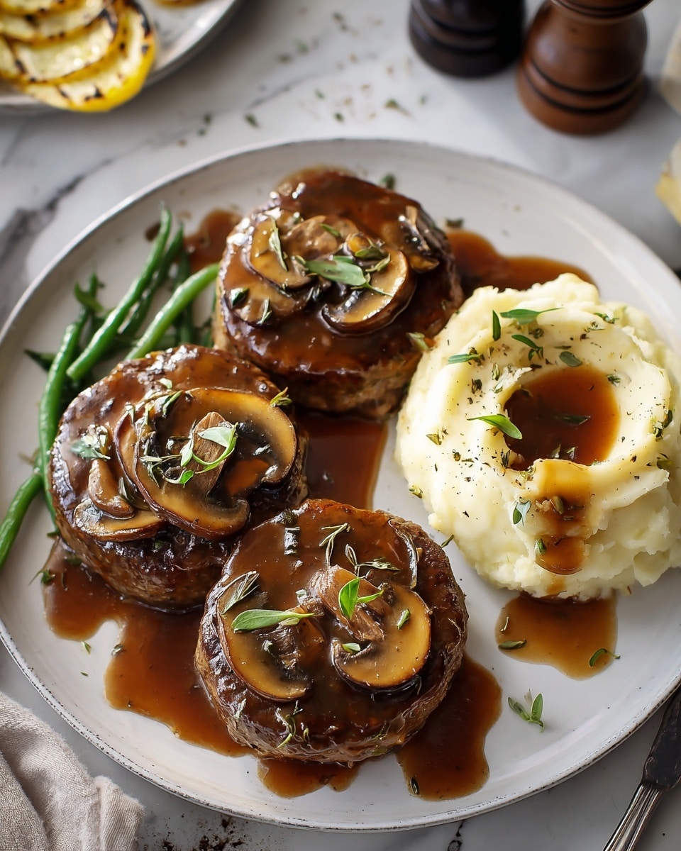 Salisbury Steak with Mushroom Gravy Recipe - Recipe Image