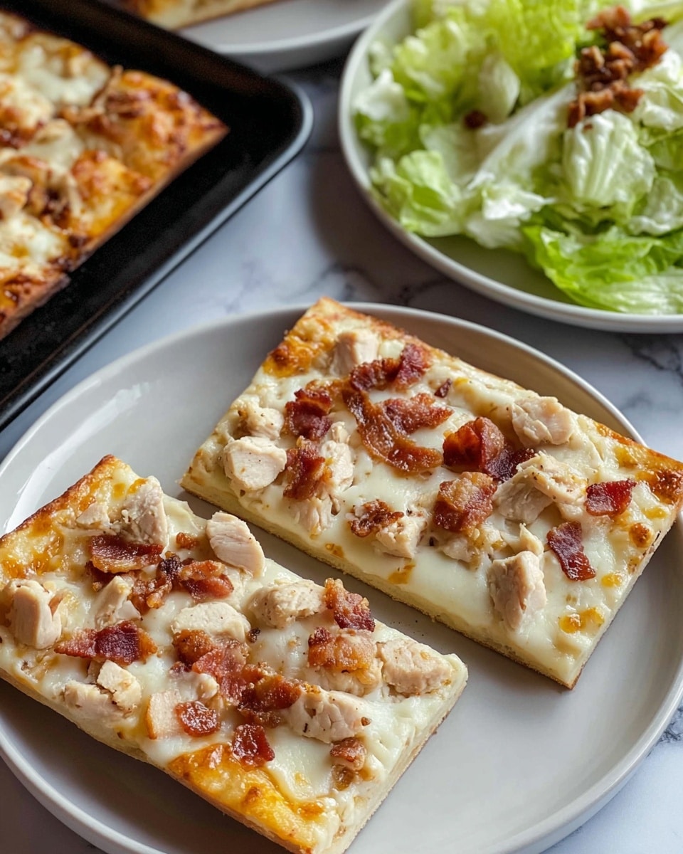 Parmesan Garlic Chicken Pizza Recipe - Recipe Image