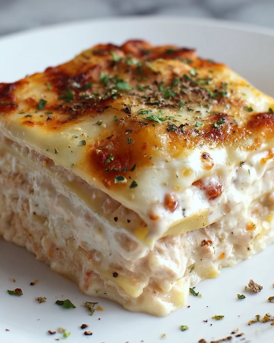 Creamy Chicken Lasagna Recipe - Recipe Image
