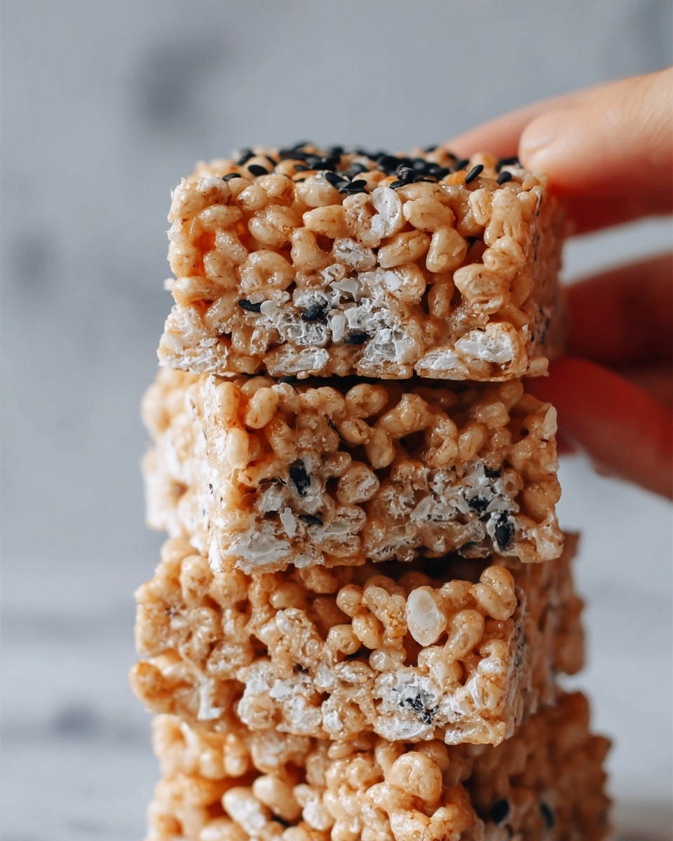 Black Sesame Rice Krispie Treats Recipe - Recipe Image