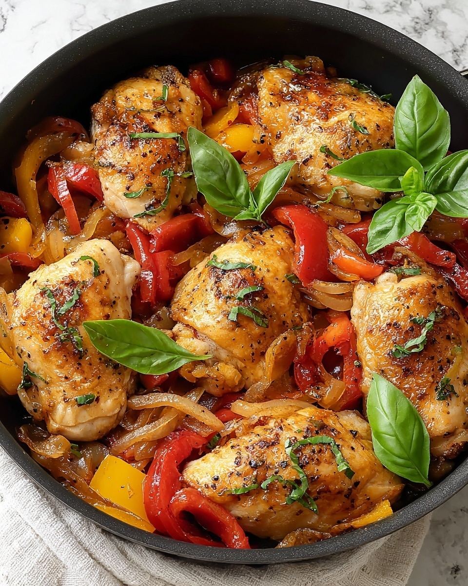 Savory Italian Chicken with Peppers, Onion, and Meat Recipe - Recipe Image