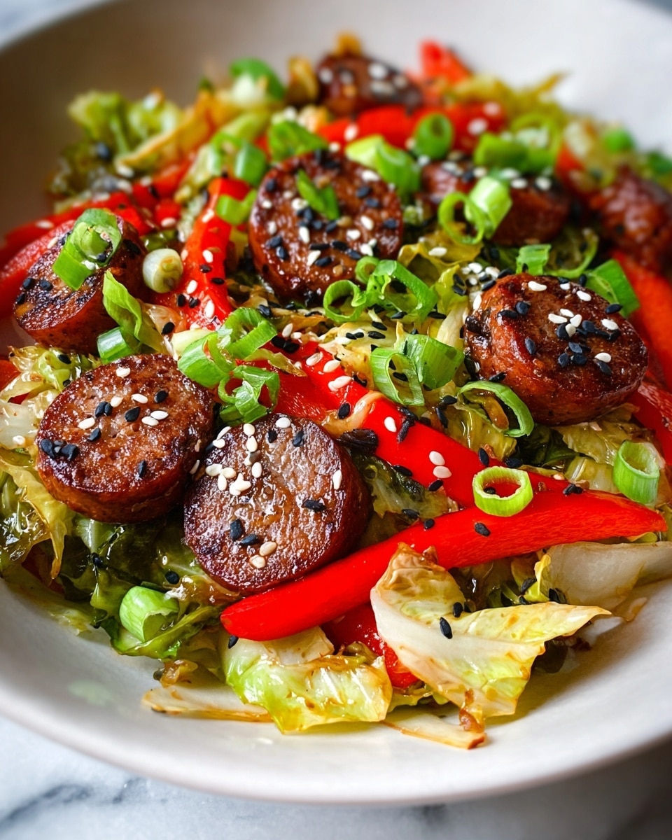 Sausage and Cabbage Stir Fry Recipe - Recipe Image