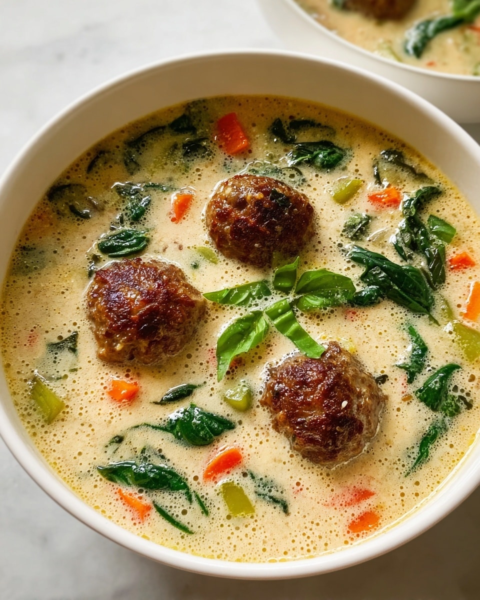 Creamy Italian Meatball Soup Recipe - Recipe Image